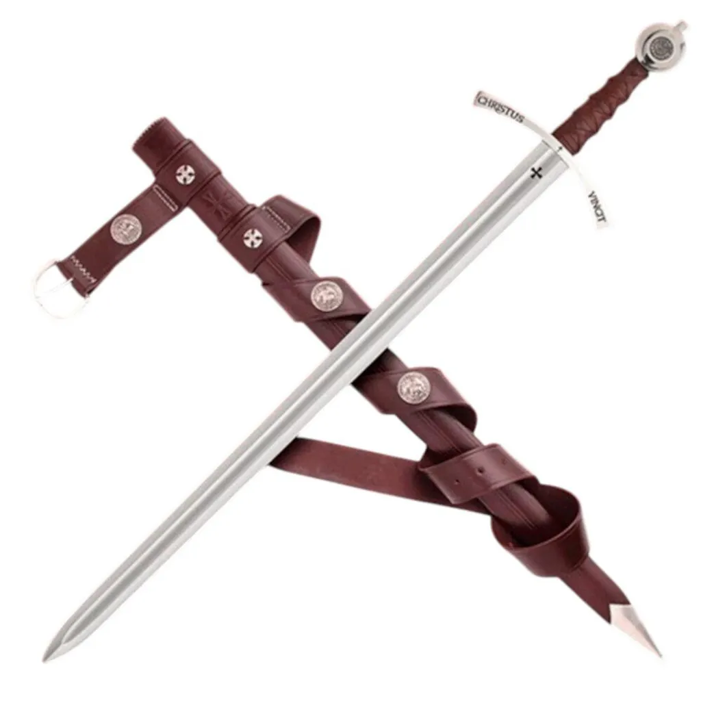Épée Templier Réaliste 101 cm - Décoration Murale Premium sans Lame Tranchante