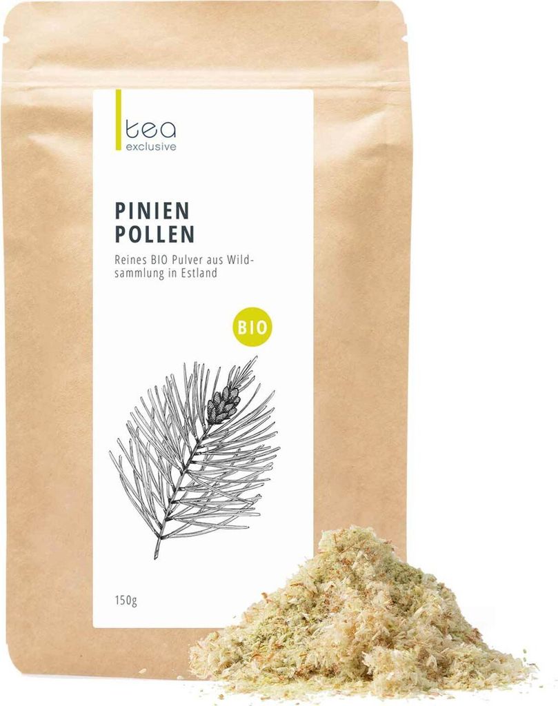 Pinienpollen Pulver grob, Wildsammlung BIO, 150g Produktbild 