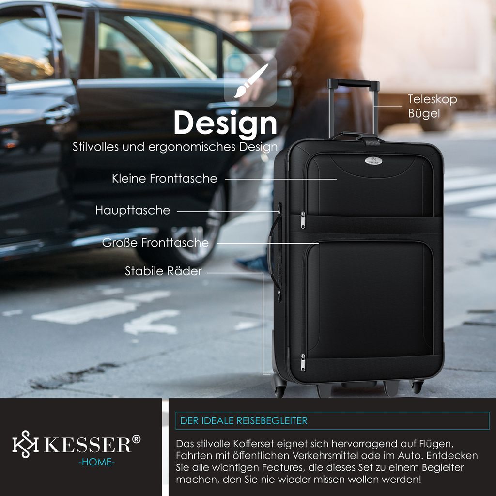 KESSER® 4tlg Trolley Kofferset | Reisekoffer Set  mit Produktbild 12