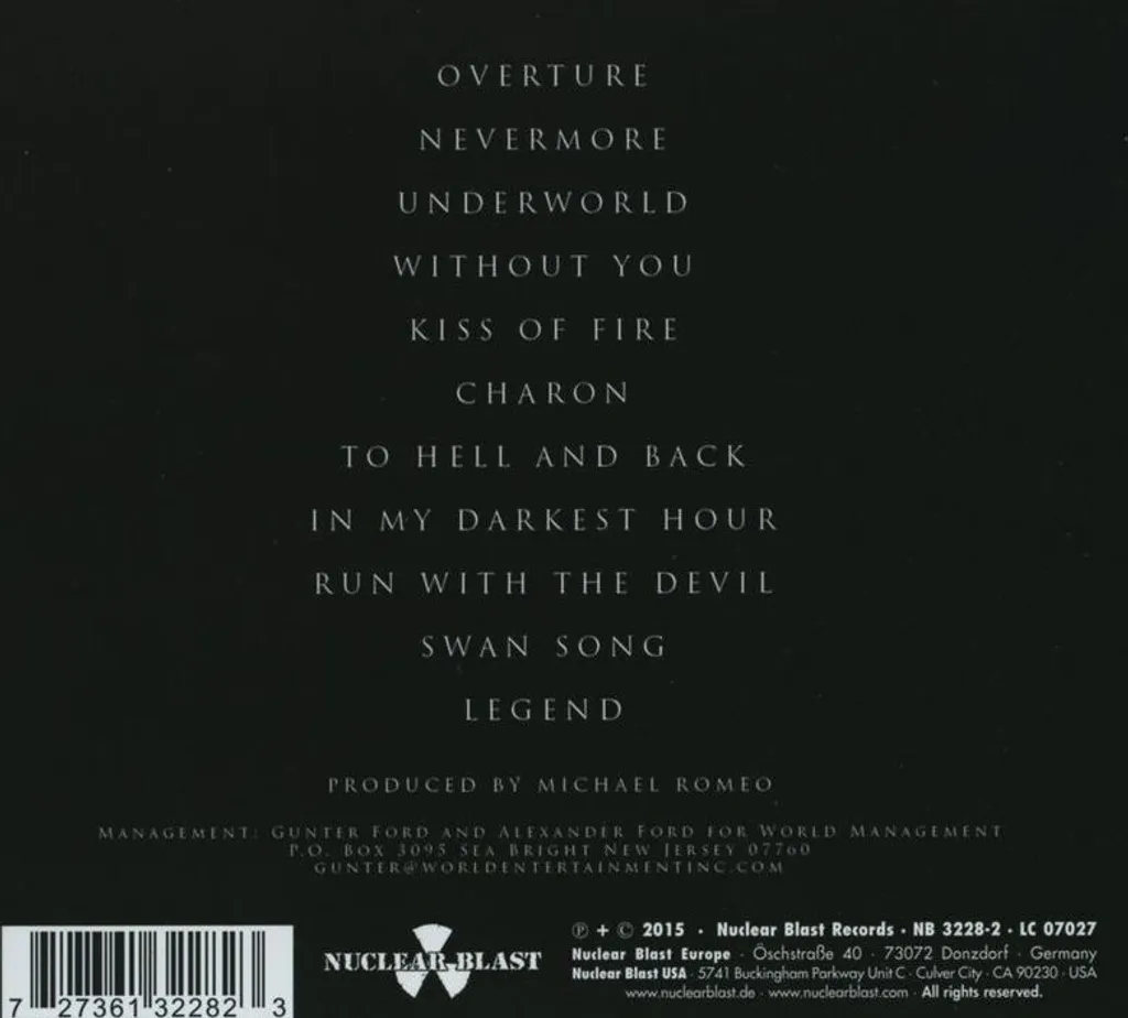 Symphony X Underworld CD Album de Metal Progressif Édition Standard - 2
