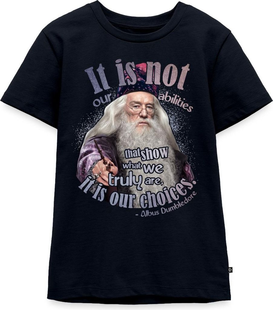 Spreadshirt Harry Potter Albus Dumbledore Zitat Teenager Premium T-Shirt, 158/164 (12 Jahre), Navy