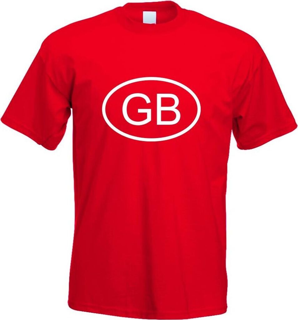 Kiwistar - T-Shirt - rot - Großbritannien GB Motiv Bedruckt Funshirt Design Print - mit Motiv Bedruckt - Funshirt Design - Sport - Freizeit - Herr...