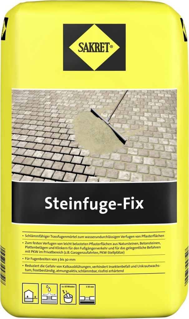 SAKRET Steinfuge Fix grau 20 kg Produktbild 
