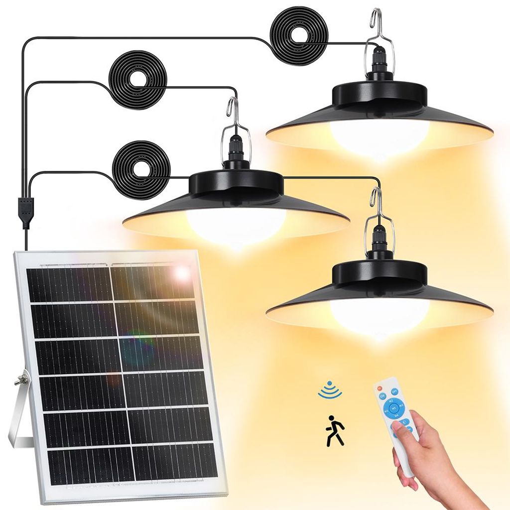 LED Solarleuchte Hängeleuchte Solarlampen für Außen Innen Produktbild 