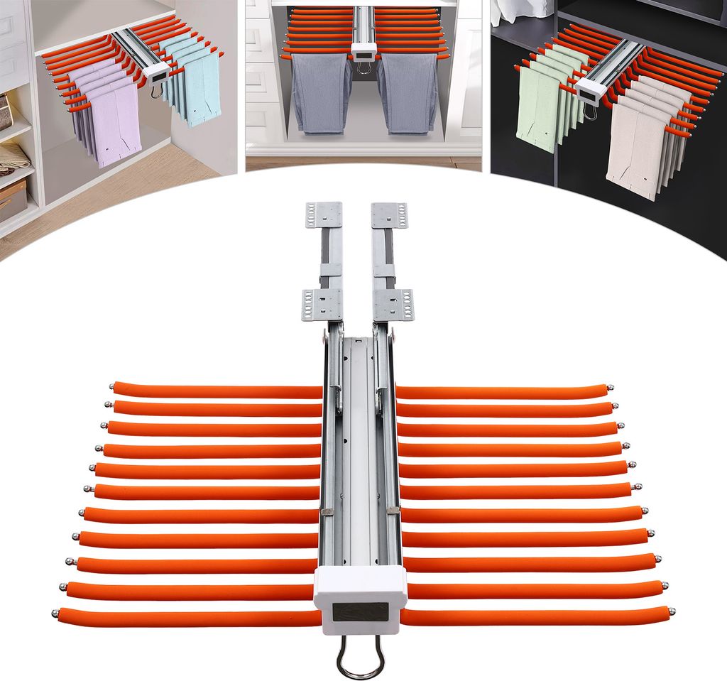 Ausziehbarer Hosenständer, Ausziehbarer Kleiderschrank-Hosenständer, Kleiderschrank-Hosenständer