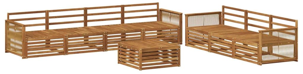 vidaXL Outdoor-Sofagarnitur 8 pcs Natur Massivholz Akazie