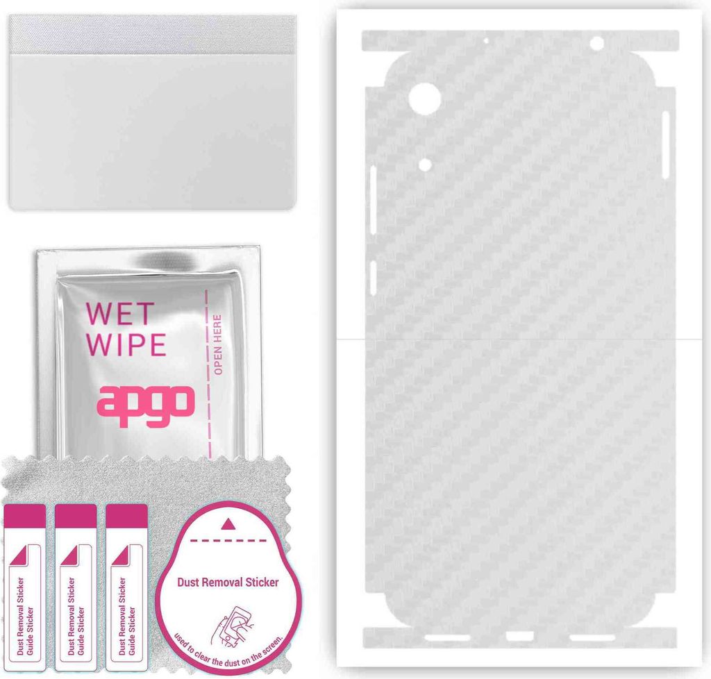 apgo Rückseite + Seiten Schutzfolie, Skin, kompatibel mit Honor 8A 2020, Hinten Displayschutzfolie aus Vinylfolie, kratzfest, einfache Montage - T...