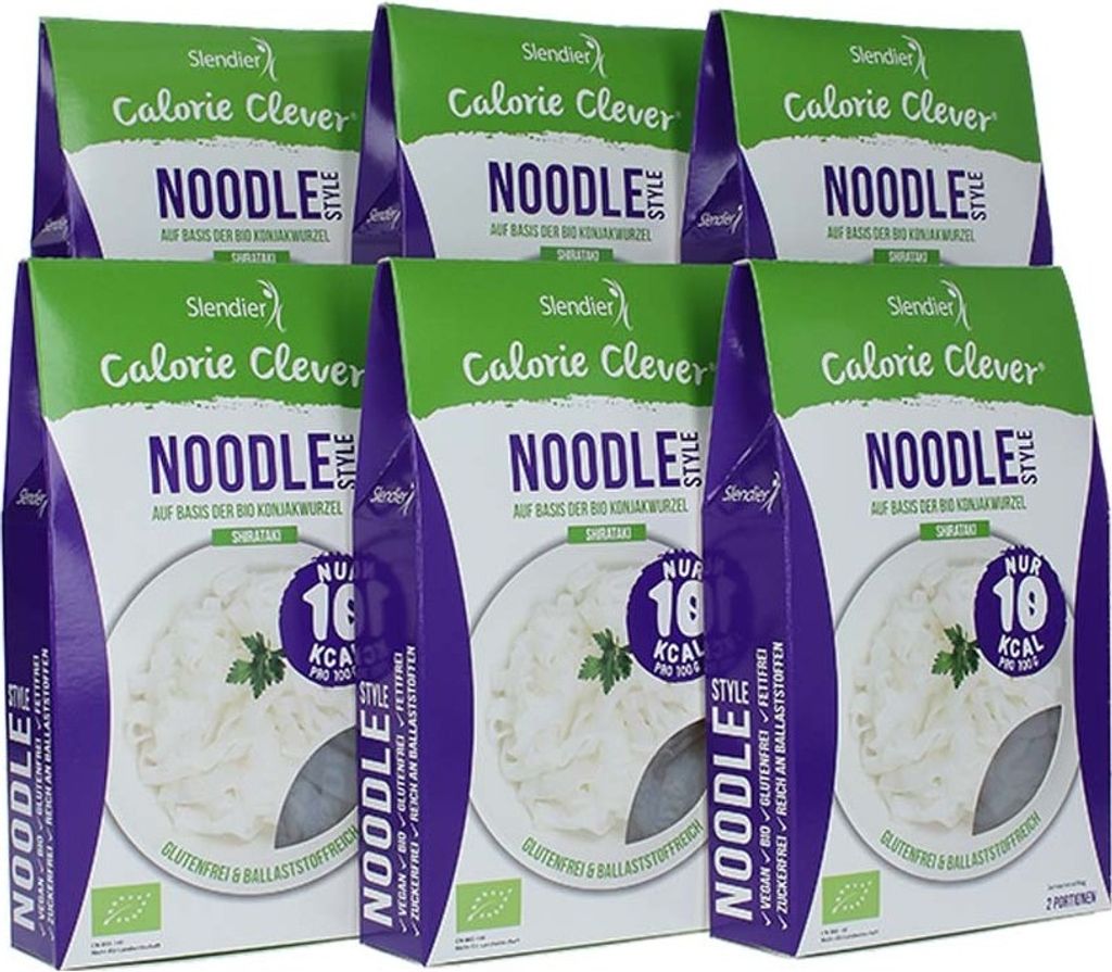 SLENDIER  Konjak Pasta, Noodle Style (6x400g) Produktbild 