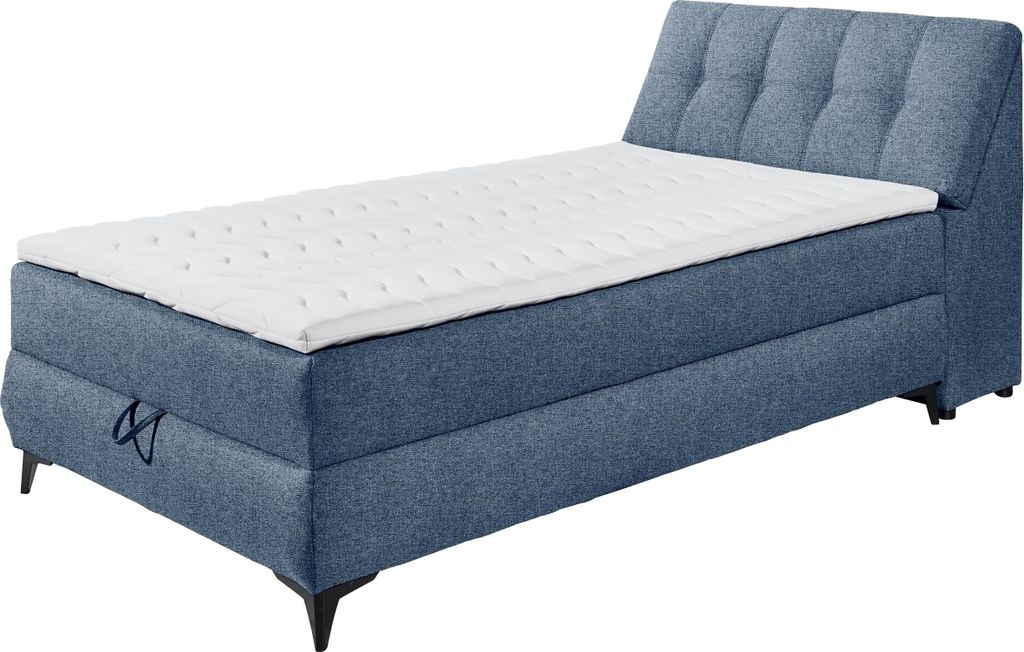 Boxbett >ATLANTIS 6< 120x200 cm Liegefläche, Bezug blue - 125x102x240cm (BxHxT)