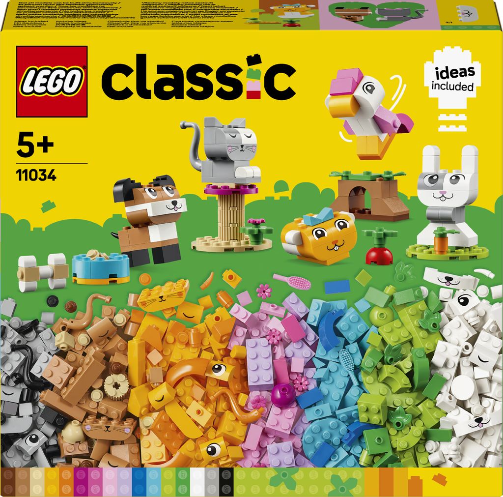 LEGO Classic Kreative Tiere, Box mit bunten Steinen, Baue Produktbild 