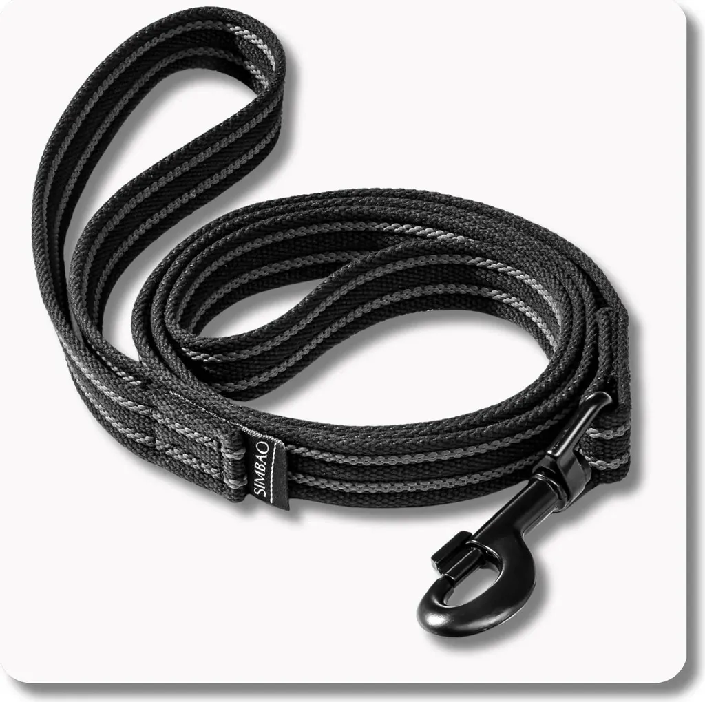 Guinzaglio 10 Metri Antiscivolo Nero per Escursioni Cani Grandi 50kg