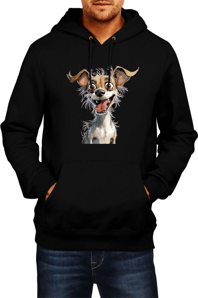 Herren Kapuzenpullover Funny Dogs Breeds Chihuahua Dog Breed, Man XL / Schwarz