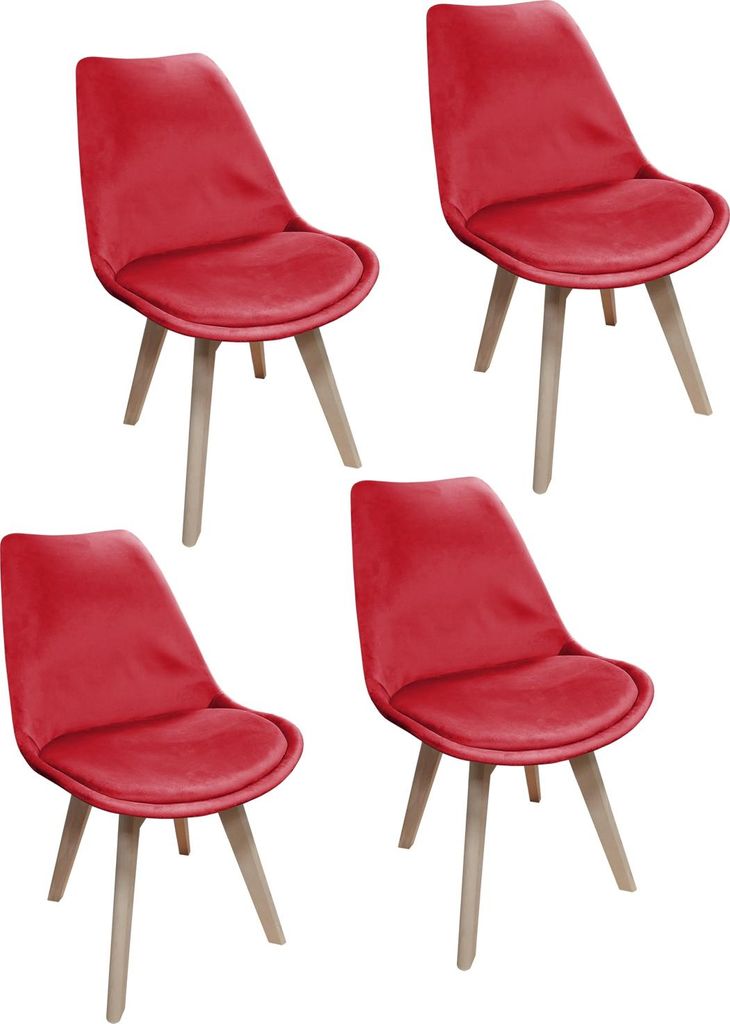 Stuhl Atlanta Velvet Uni 4er-Set