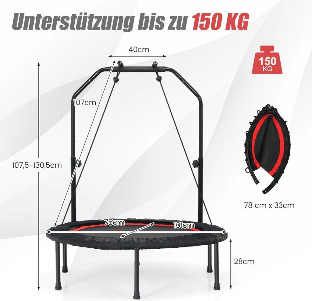 Trampoline de fitness pour entraînement cardio et renforcement maison