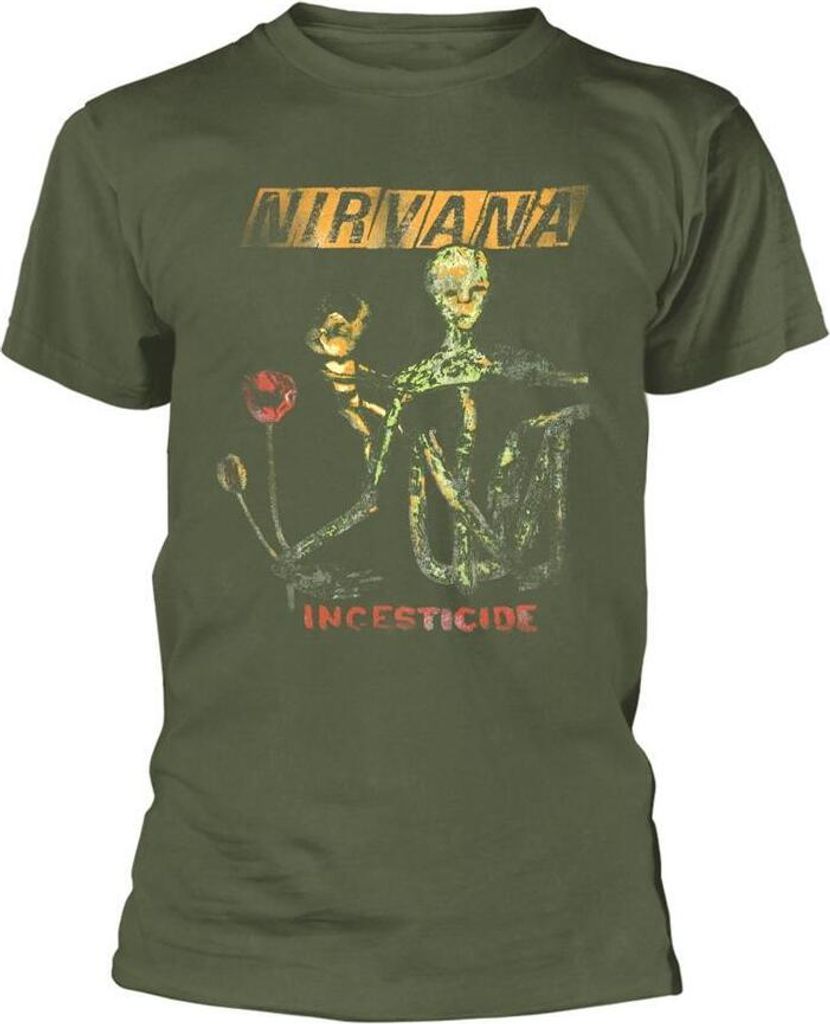 Nirvana - "Reformant Incesticide" T-Shirt für Herren/Damen Uni PH1994 (M) (Grün)