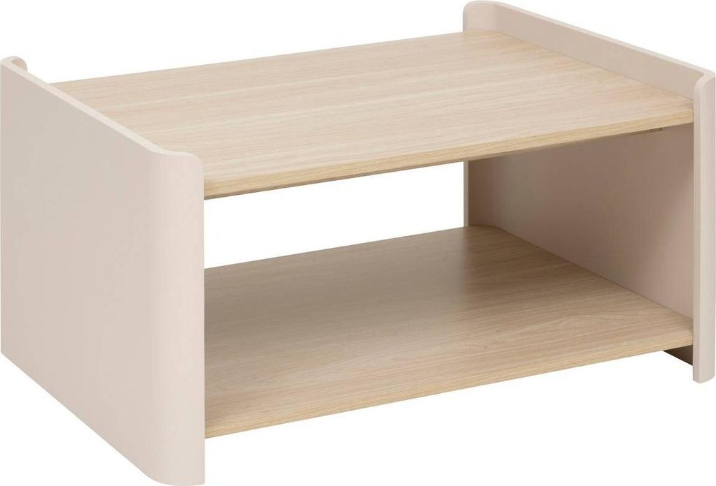 Couchtisch roundy elfenbeinweiß und holz - 5 five simply smart