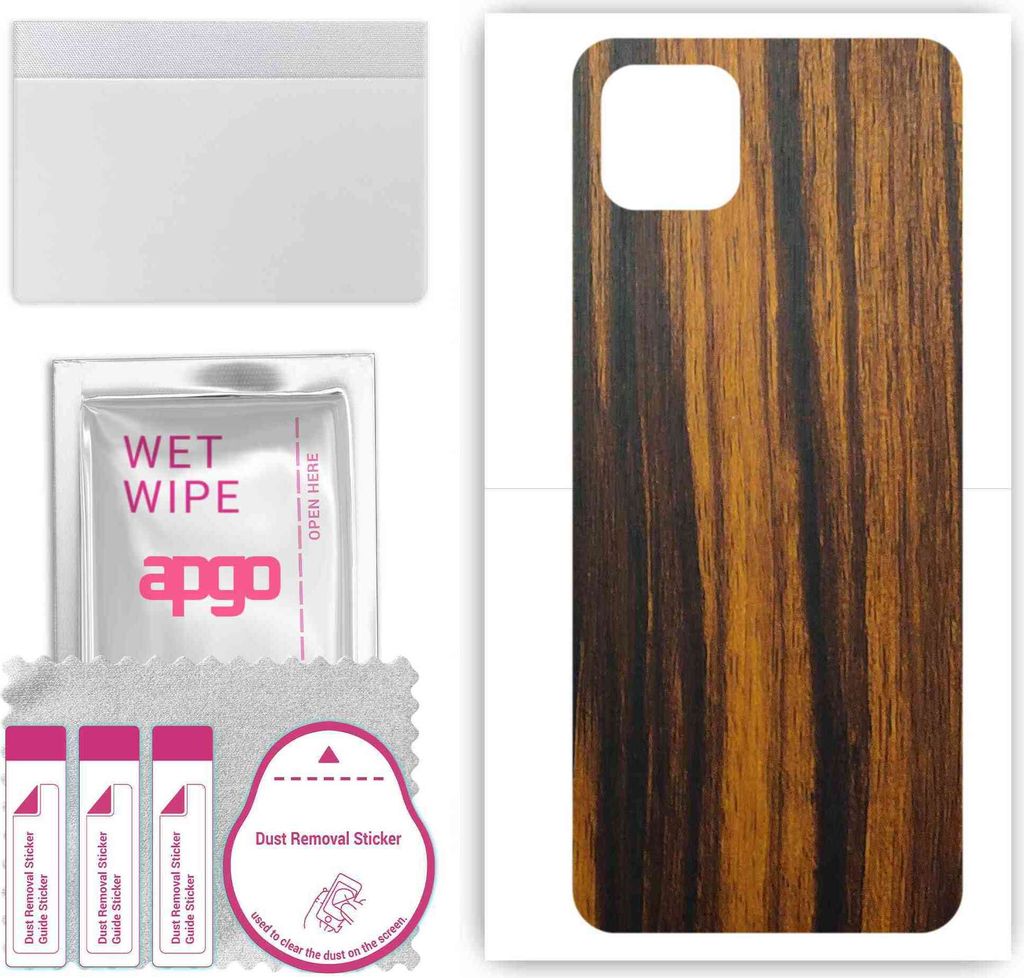 apgo Rückseite Schutzfolie, Skin, kompatibel mit Oppo A16k, Hinten Displayschutzfolie aus Vinylfolie, kratzfest, einfache Montage - Tigerwood