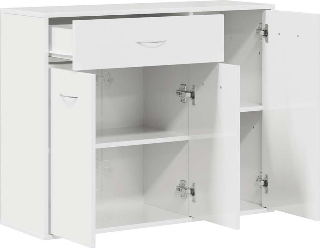 vidaXL Kredens biały wysoki połysk 88×30×70 cm płyta Zdjęcie produktu 5