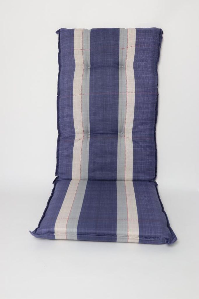 Madison Tuinstoelkussen hohe Rückenlehne 50x123 cm Andrea blau, wasserabweisend, 50% Baumwolle, 50% Polyester