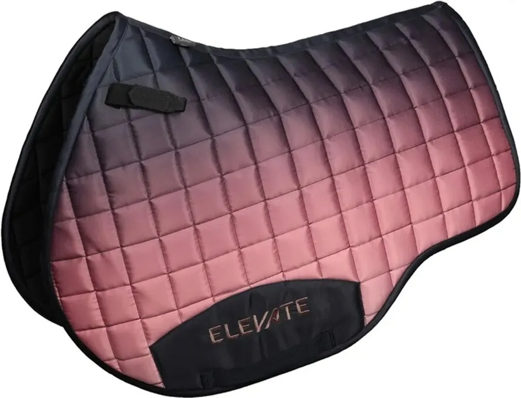 Tapis de selle Poney Hy Elevate BZ5657 Navy Blue et Rose Red résistant