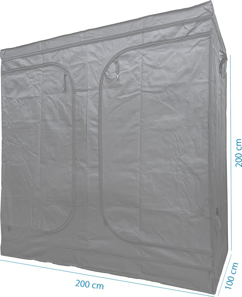 GROWTECH Growzelt Growbox 200x100x200 cm Indoor Gewächshaus Produktbild 3