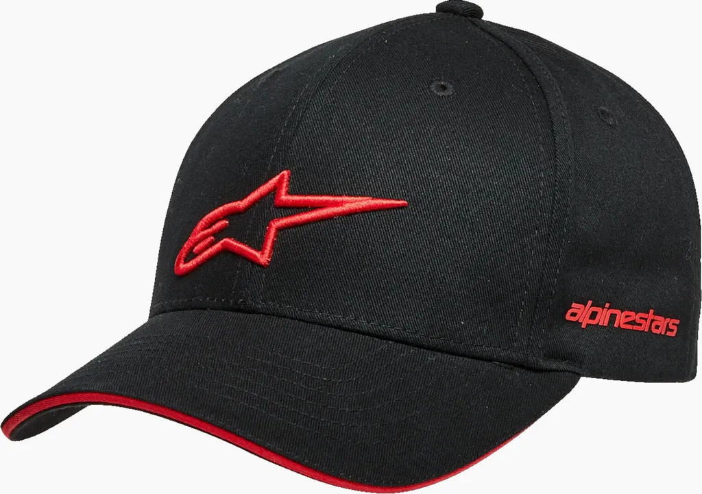 Cappello Alpinestars Rostrum Nero/Rosso UNI Kšiltovka
