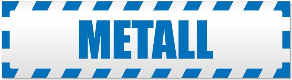 Kiwistar Metall gestreift Magnetschild Schild magnetisch - 30cm Blau - Magnetfolie für Auto PKW Kfz