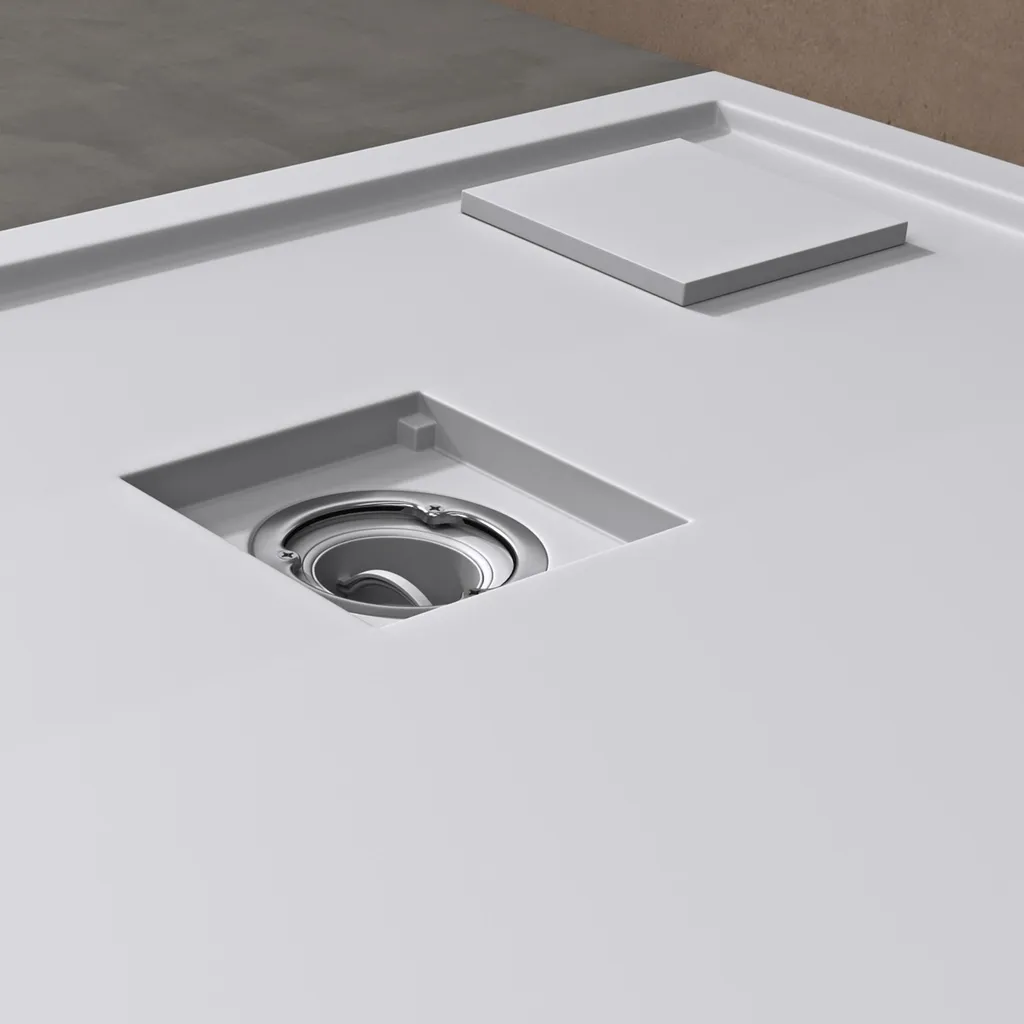 Receveur de douche Geoma08 90x140cm doporro en Solid Surface Blanc - 4
