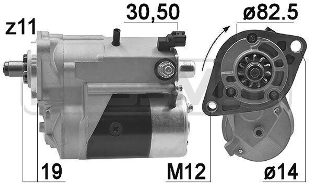 Démarreur robuste ERA 220957A compatible Toyota Hilux 2.5 3.0 D4D