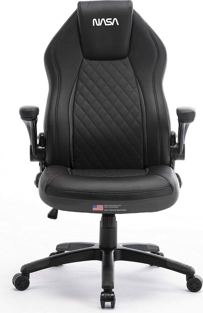NASA SILLA GAMING VOYAGER NEGRA, Schwarz, Schwarz, Polyurethan, Polyurethan (PU), Schwarz, Schwarz