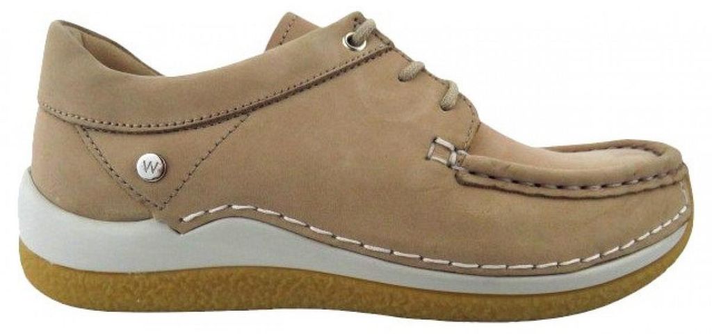 Wolky Celebration Nubuk safari sportlicher Schnürer Beige in Gr. 39