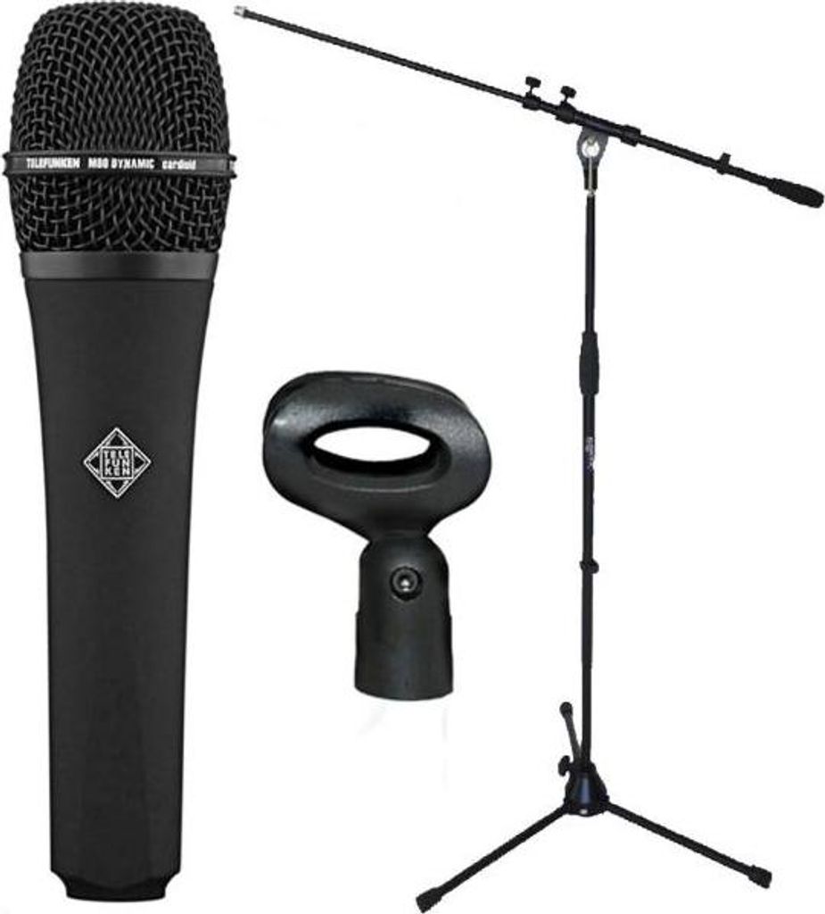 Telefunken M80 Black Mikrofon mit Mikrofonständer