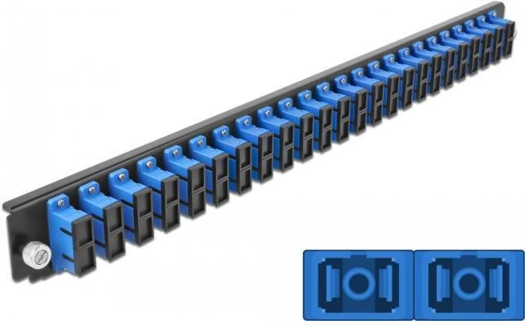 Panneau Avant 19 Pouces pour Organisation Fibre Optique 24 SC Duplex