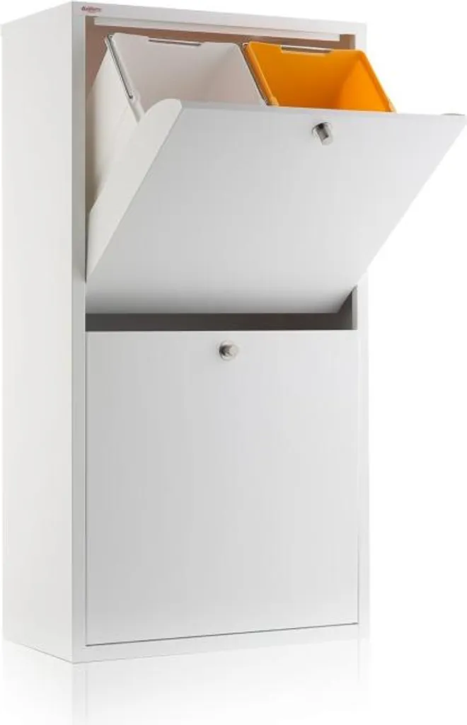 Système de tri 4 compartiments 80L en acier durable DON HIERRO