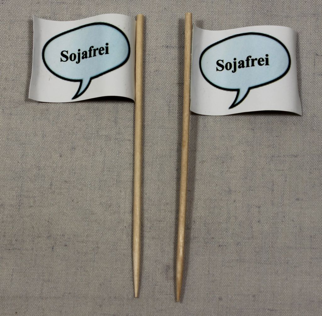 Party-Picker Flagge Sojafrei Papierfähnchen in Spitzenqualität 25 Stück Beutel