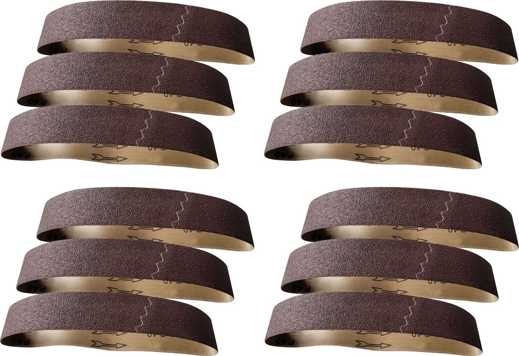 12 x Schleifband Schleifpapier Schleifmaschine 3er Set 50 x 686 mm P40 K40 Körnung