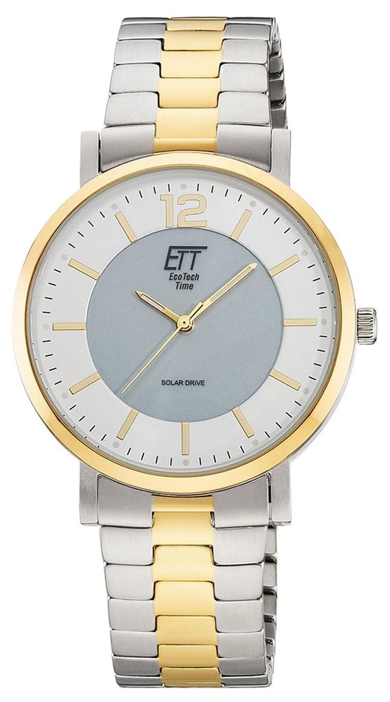 ETT EGS-12162-41M Herren-Armbanduhr Solar Zweifarbig