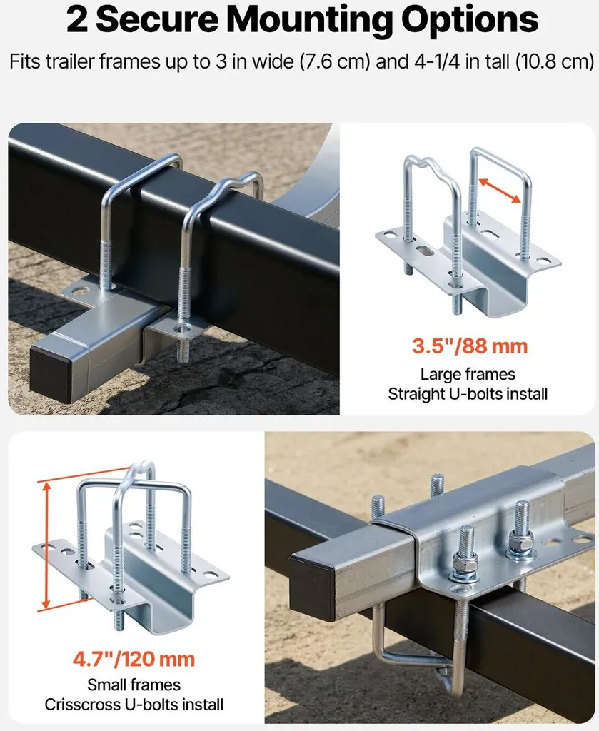 Solution de centrage pour remorque bateau acier épais 2 pièces kit