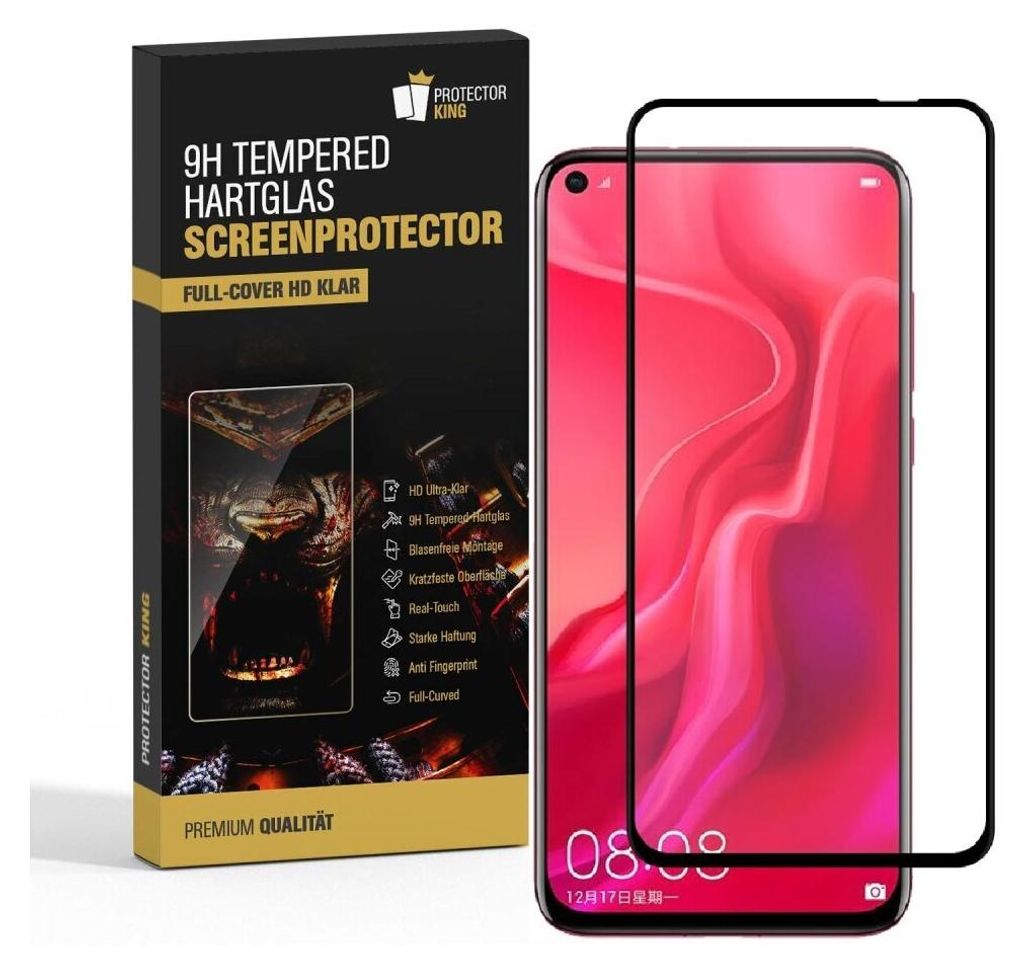 4x 9H Hartglas für Huawei Honor View 20 FULL COVER Panzerfolie Displayschutz SW Panzerglas Schutzglas Schutzfolie