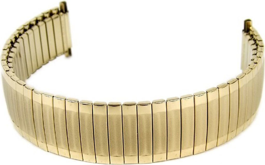 Minott Flexband Zugband Ersatzband Edelstahl IP Gebgold 16mm bis 20mm