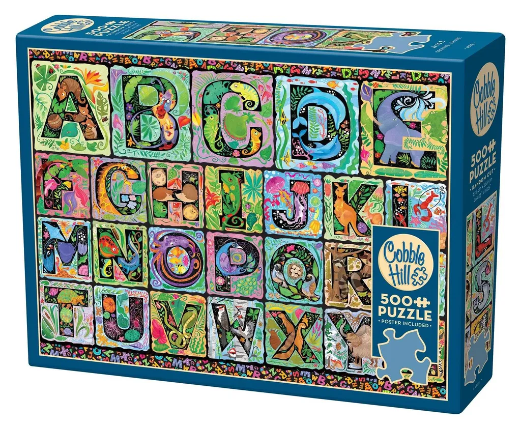 Puzzle 500 pièces design De A à Z avec illustrations haute définition