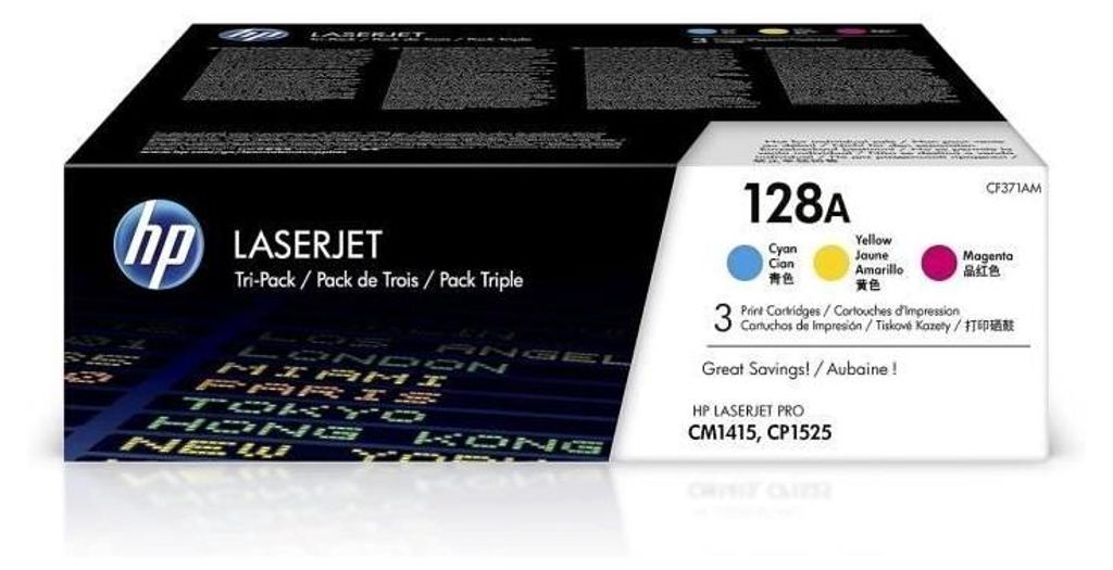 HP 128A  3x  Dreifarbig  LaserJet    Tonerpatrone Obrázok produktu 