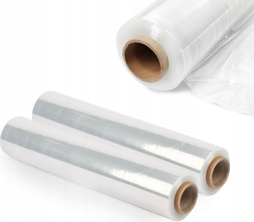 KADAX Packfolie "Chas", transparente Stretchfoliev, 300x50 cm Plastikfolie, 2er set