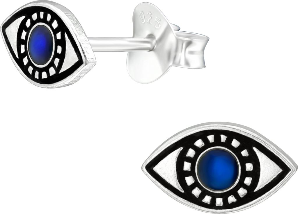 925 Sterling Silber Ohrstecker Evil Eye Türkisches Auge Produktbild 