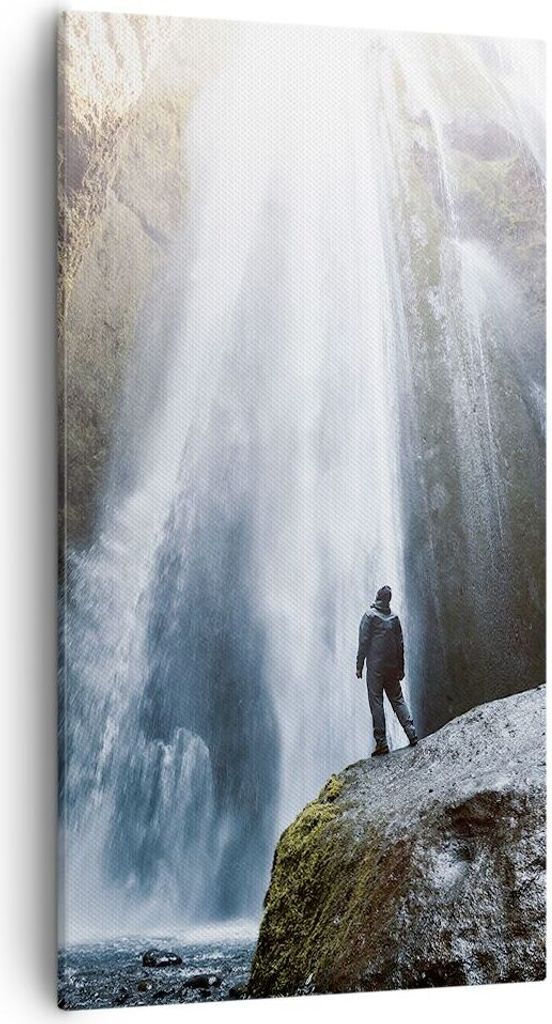 Bild auf Leinwand - Leinwandbild - Berg Wasserfall - Produktbild 
