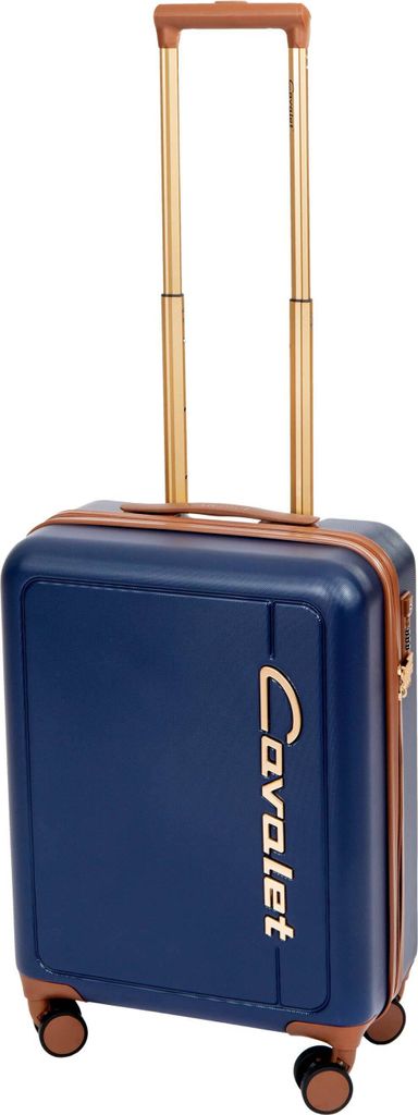 Handgepäck Trolley Koffer blau auf 4 Rollen Reisekoffer 55 cm Cavalet - BOWATEX