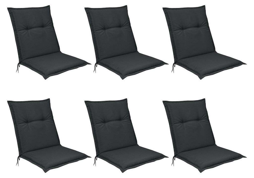 Beautissu 6er Set Niedriglehner Auflagen Base NL, 100x50cm, Produktbild 