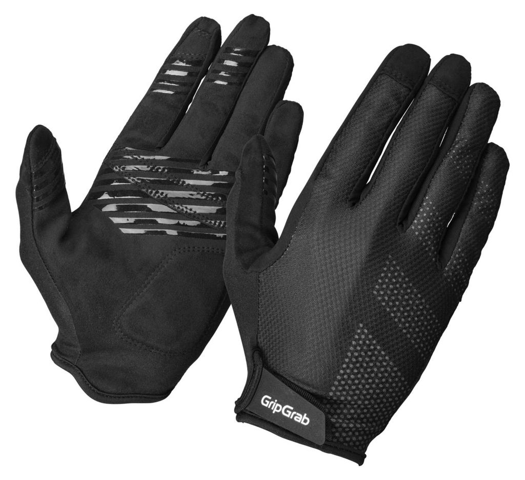 Gripgrab Ride Rc Lite gepolsterter Sommerhandschuh mit geschlossenen Fingern, schwarz – M
