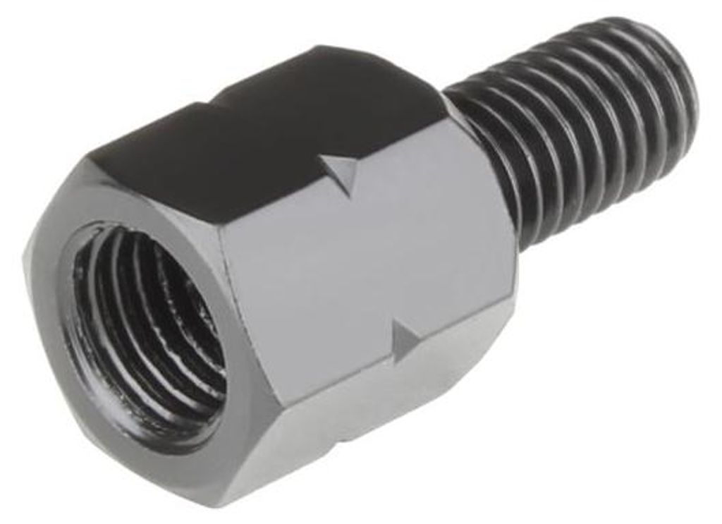 Spiegeladapter schwarz Citomerx (Spiegel: M10 Linksgewinde / Lenker: M8 Rechtsgewinde)