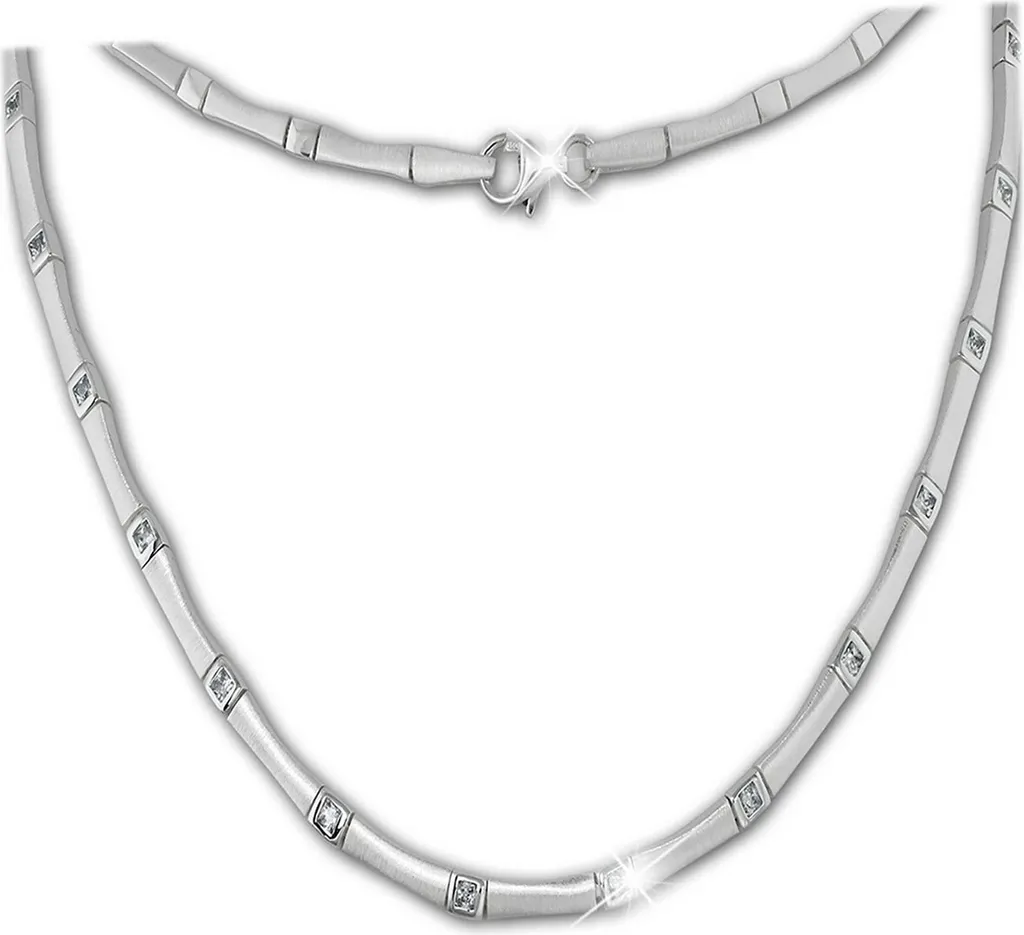 Collier en Argent pour Femme avec Pendentif Zircon Mat SilberDream
